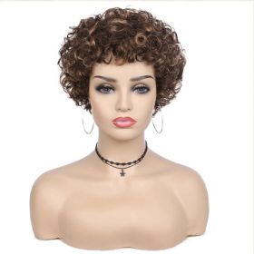 Short And Loose Curly Hair, Non-toxic Wig, Elastic Curly Hair, Curly Bangs,  Full Mechanism, Suitable For The Whole Scene