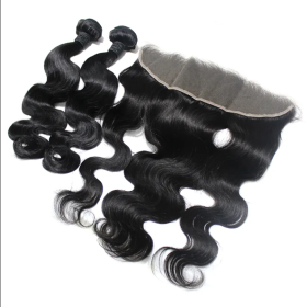 Human Hair Cut From One Donor, Indian Hair Braided Body Waves, Black Women Wholesale Set (Option: Clear-20inches)