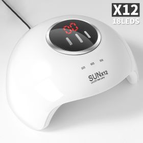 Nail Lamp For Gel Polish, 18 LED Professional Nail Dryer UV LED Nail Lamp With 3 Timer Setting, With Automatic Sensor, LCD Display, Fast Curing Effect (Option: White)