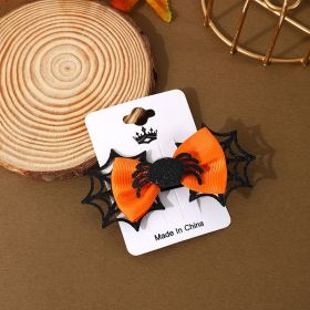 Halloween Barrettes Ghost Festival Party Festival Atmosphere Decor (Option: M3 Orange 2-Free Size)